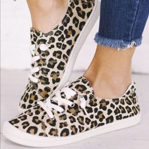 Leopard Slip On Comfy Sneakers